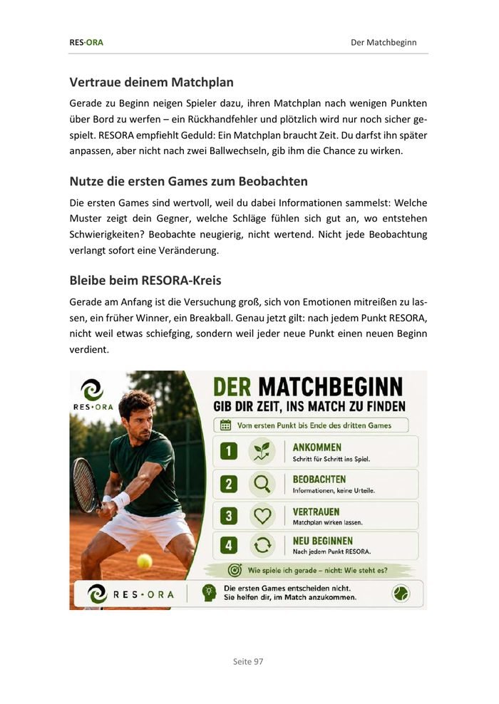 Buchseite aus Kapitel 23: Der Matchbeginn